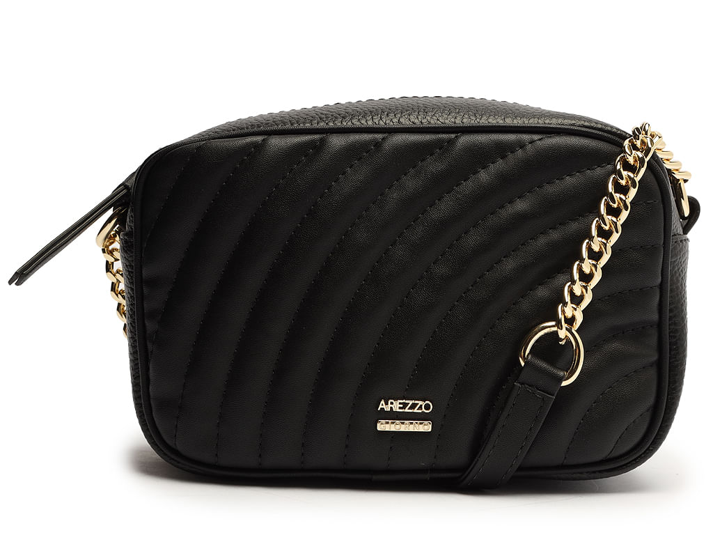 Imagem da variante: Tiracolo Preta Giorno Pequena Arezzo ECO BIG FLO - PRETO