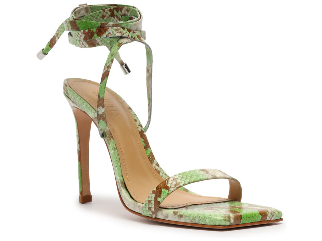 sandalia ivy snake couro verde schutz-1