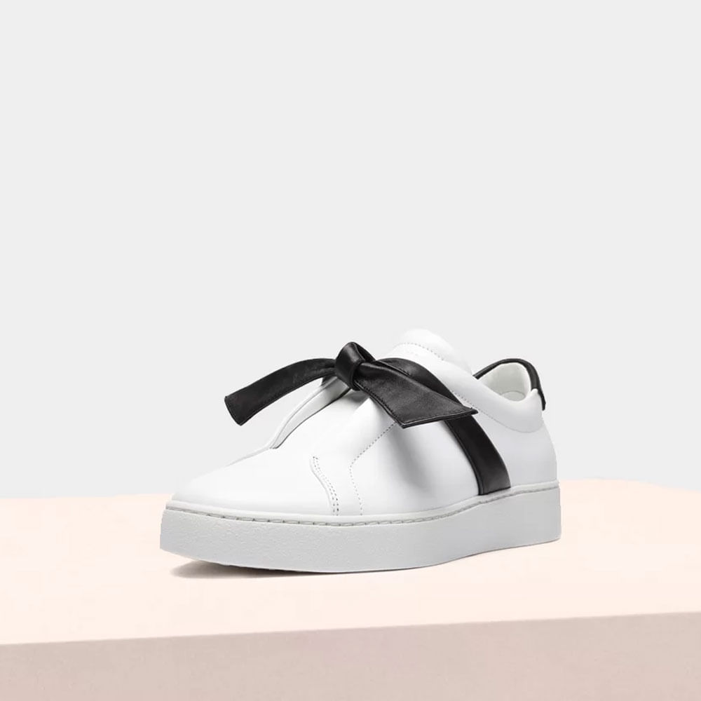 clarita nappa sneaker white & black-2