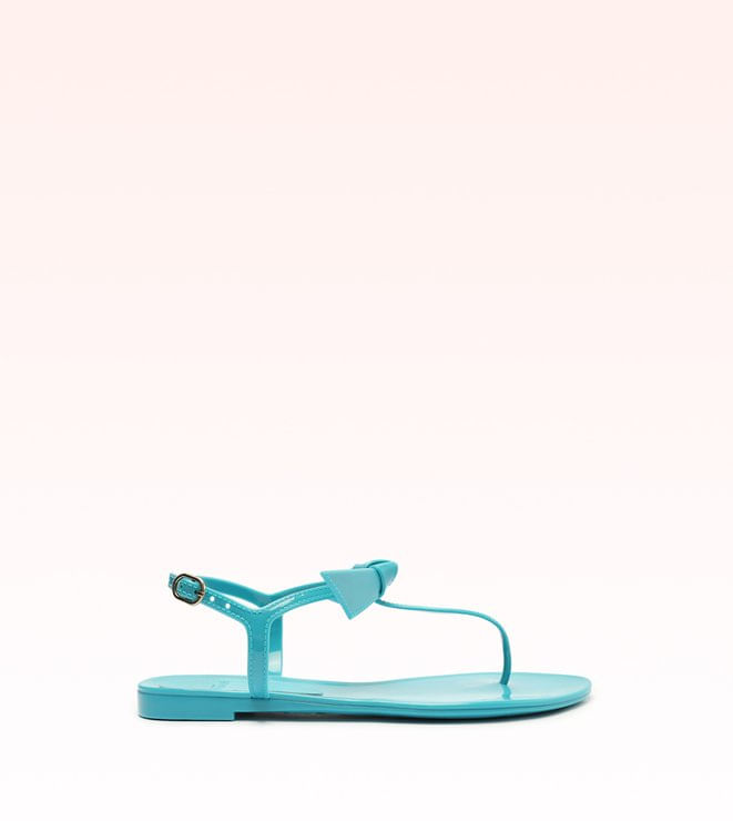 Jelly sandal na cor turquoise sea com solado injetado em tpu e